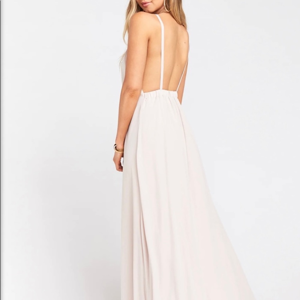 Show me your mumu bridesmaid - Amanda Maxi Dress - show me the ring crisp